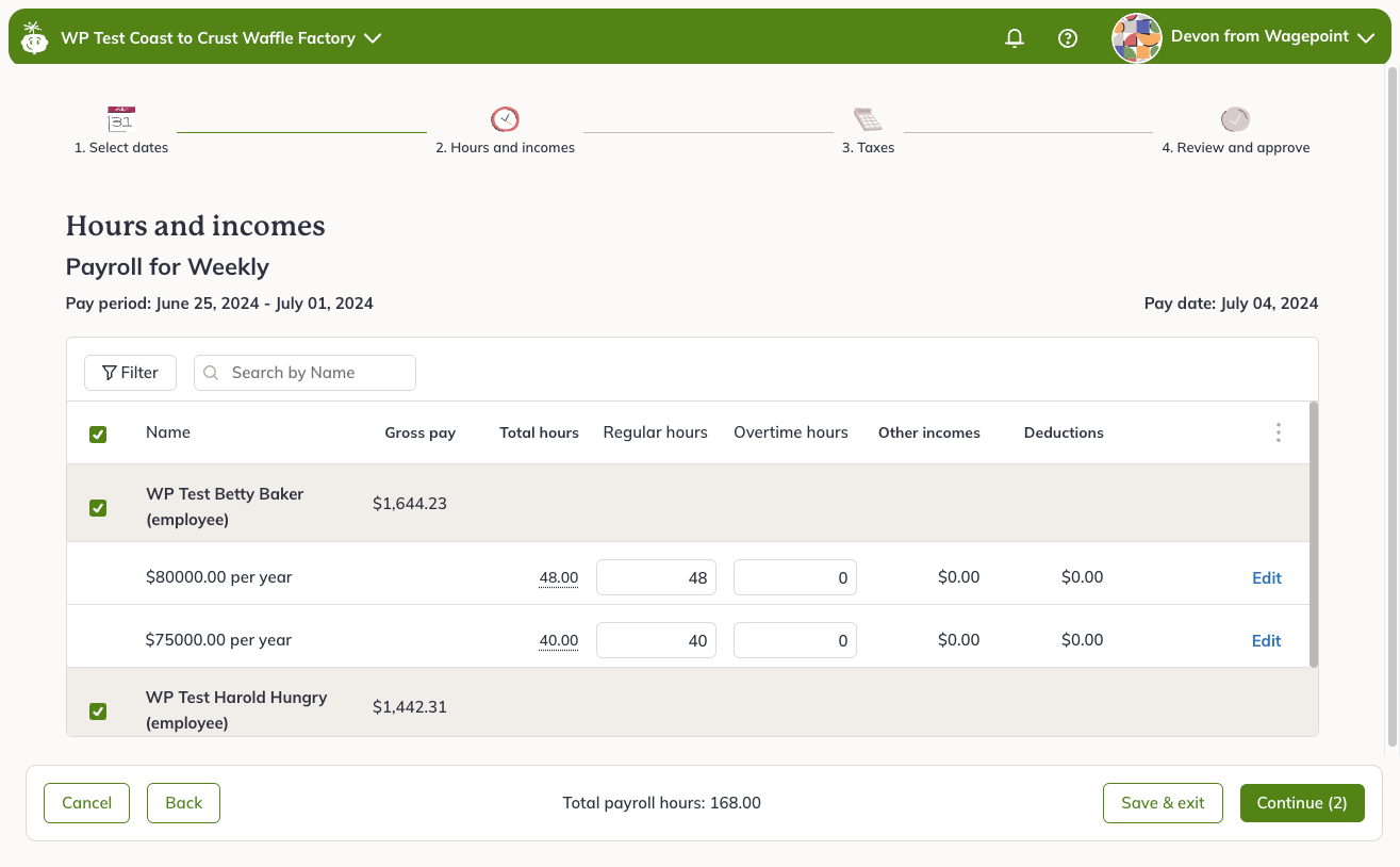 FAQ: How do I enter a raise or mid-cycle pay change? – Wagepoint 2.0 ...