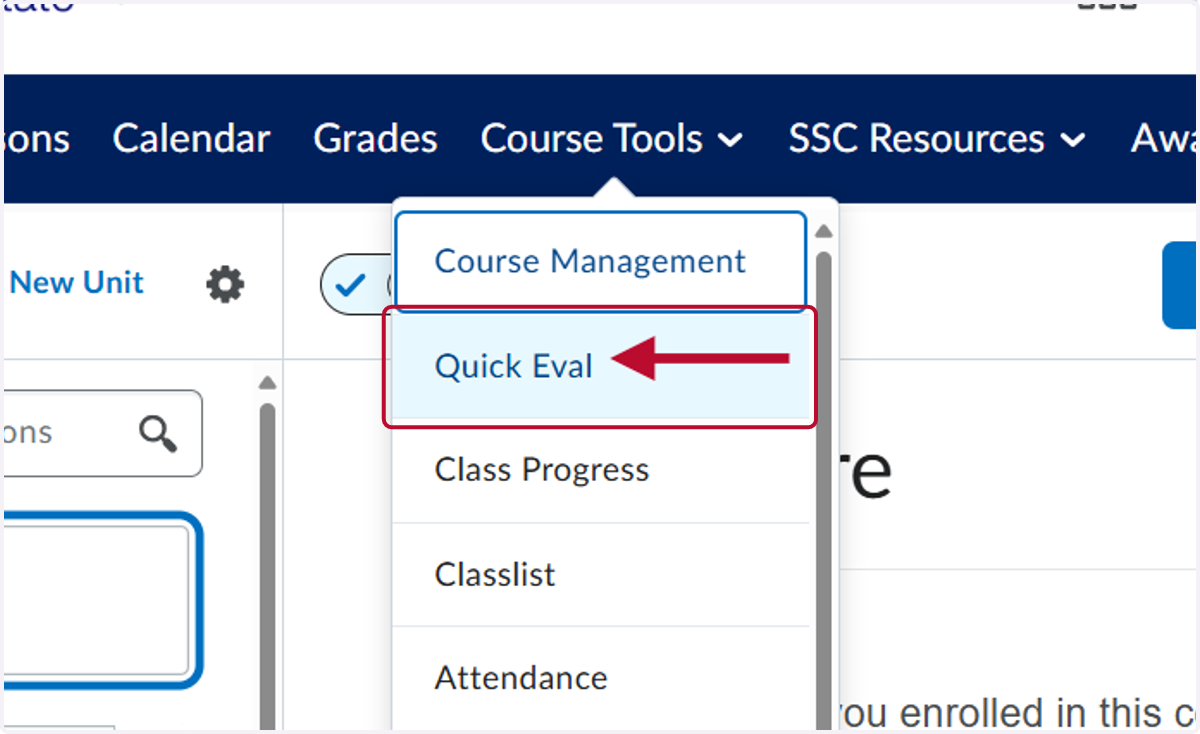 Click on Quick Eval