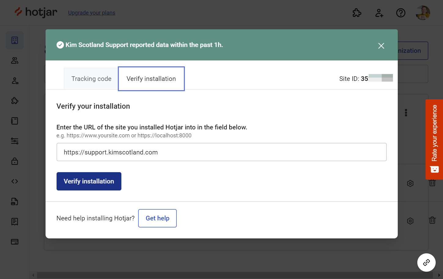 Click on Verify installation