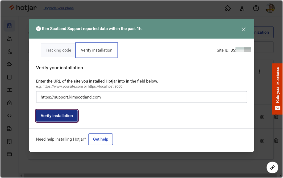 Click on Verify installation