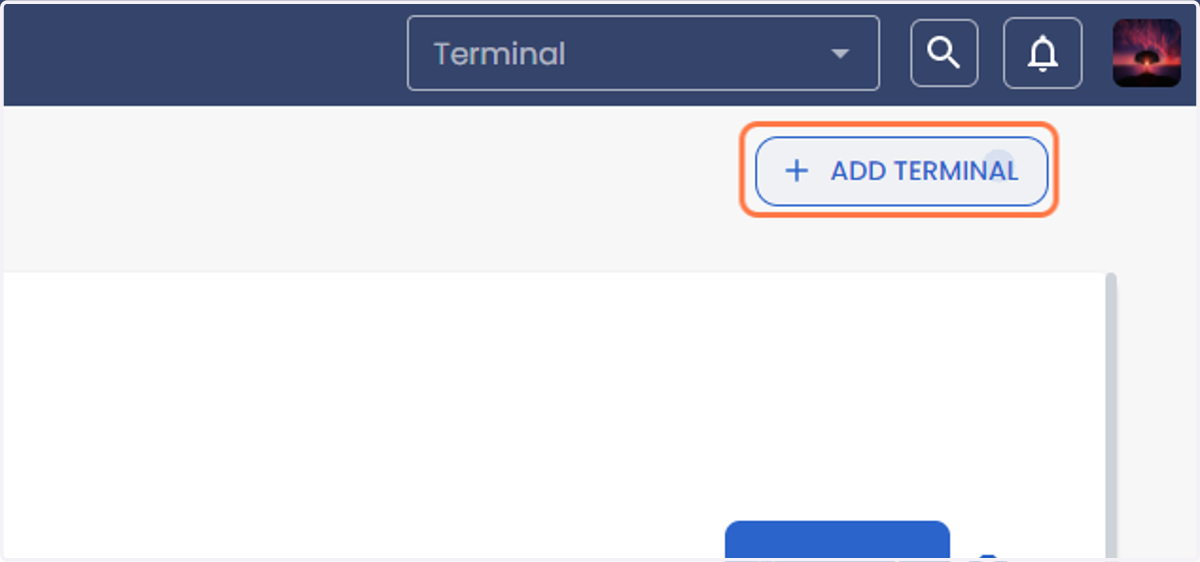 Click on ADD TERMINAL
