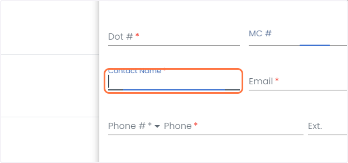 Enter the contact's name