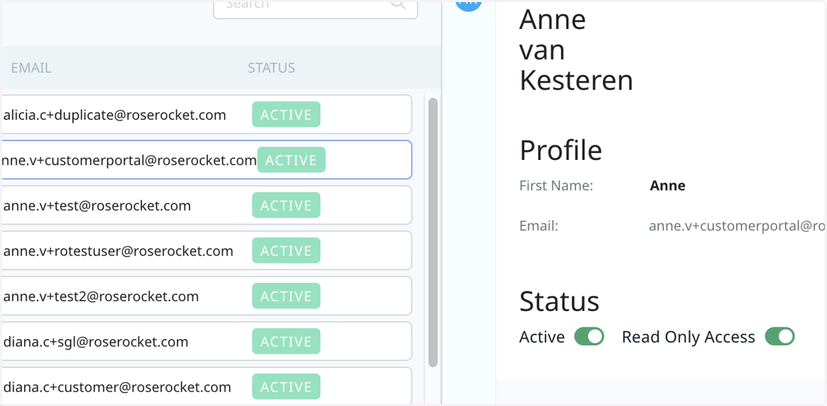 Select the Team page from the side navigation menu