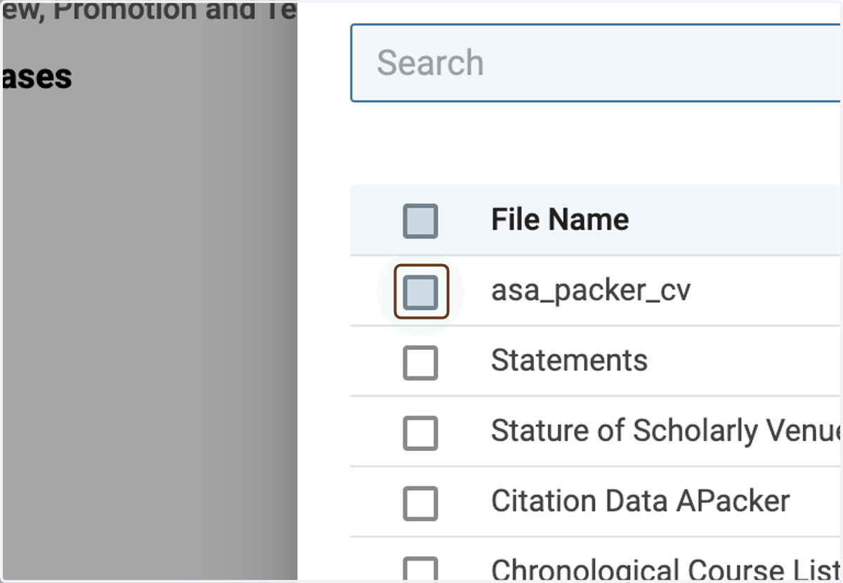 Choose which materials to send