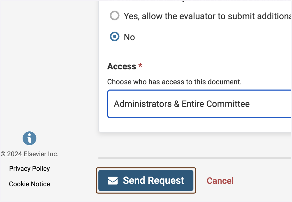Click on Send Request
