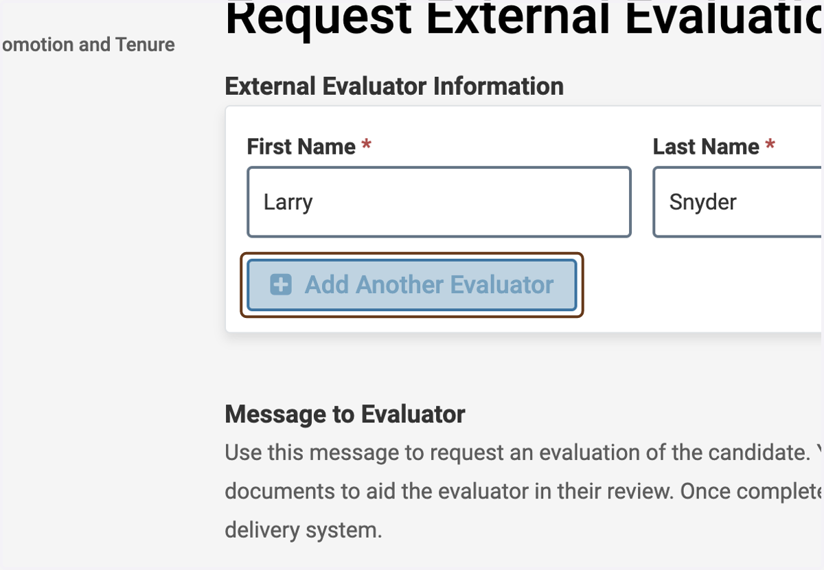 Click on Add Another Evaluator