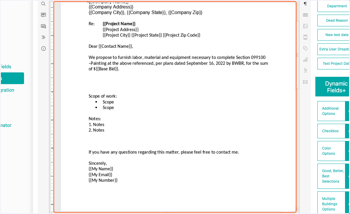 Select where you would like to insert the spreadsheet