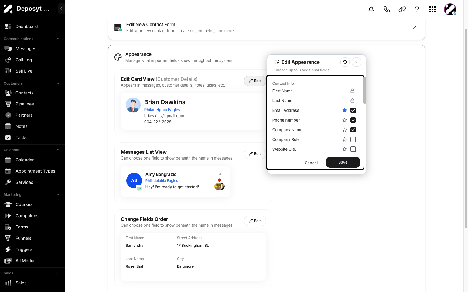 Step 6: Click the Edit button to customize the Card View. An option will appear where you can check or uncheck fields to include in the Card View.