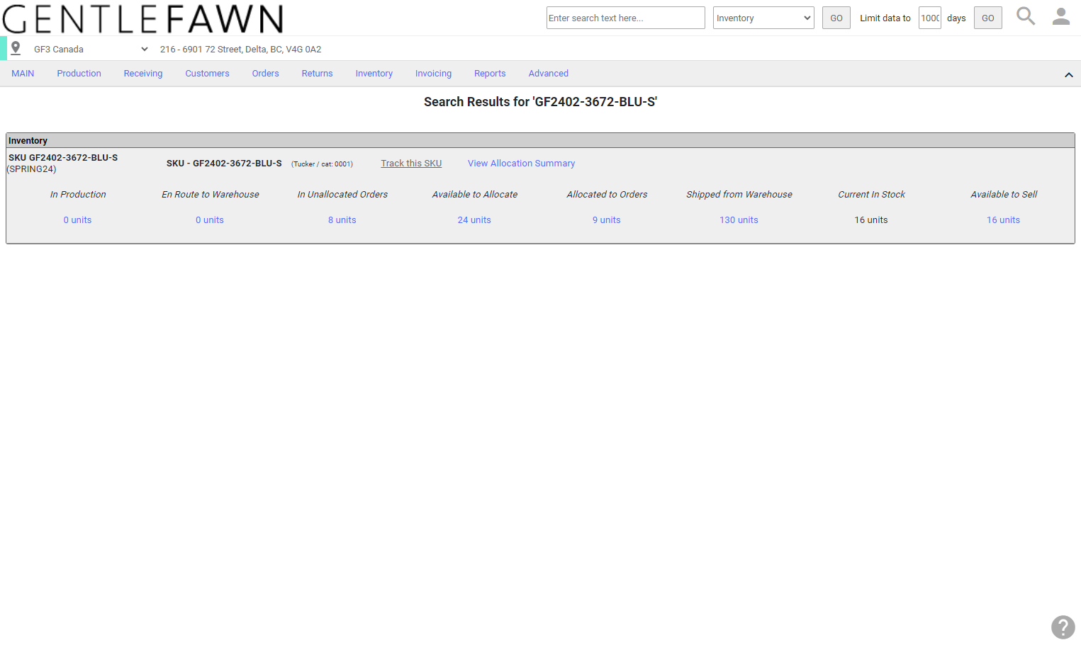 Click on Track this SKU
