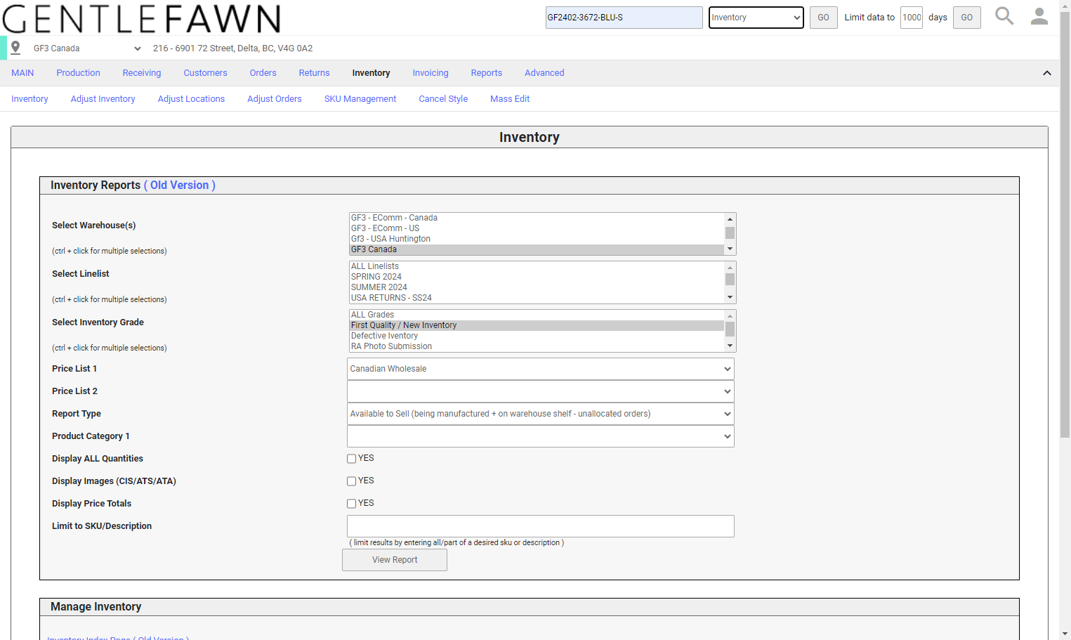 Select Inventory
