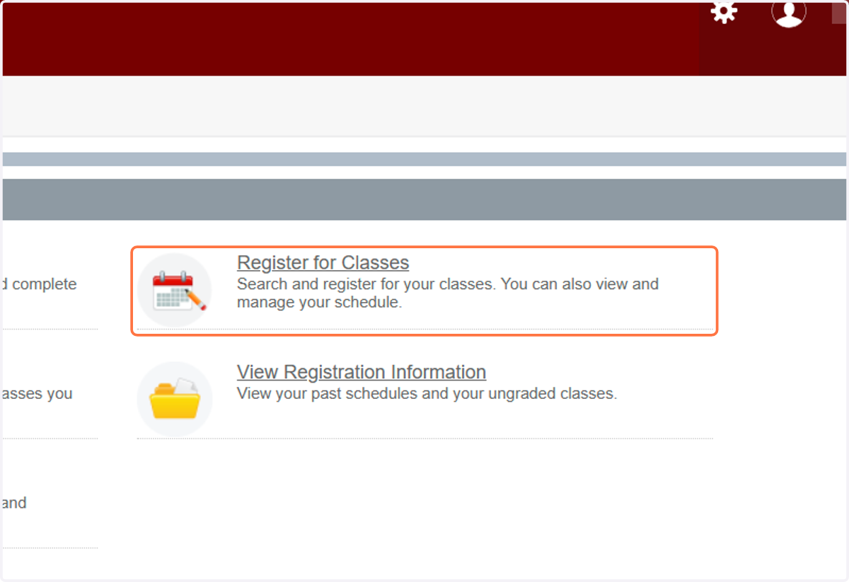 Go back to Registration Menu