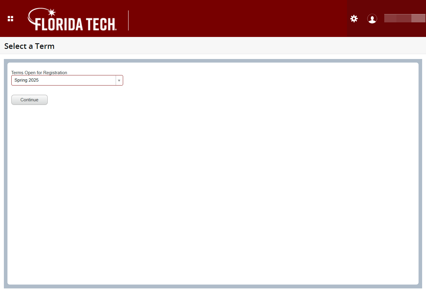 Click on Term Drop-Down
