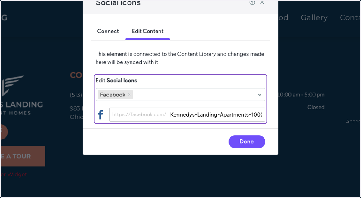 It will open up the info you put in Business Info, and allow you to make updates.