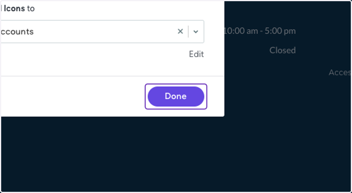 Click on Done