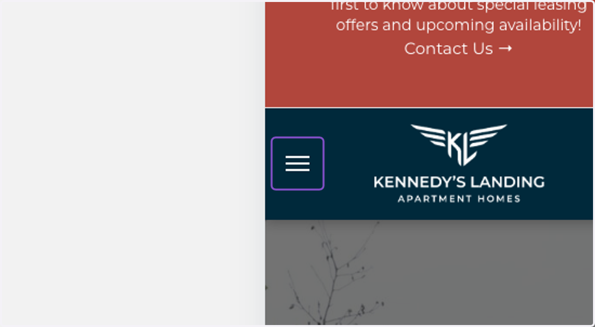 Click on menu