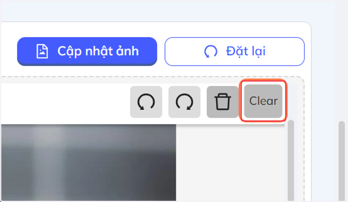 Nhấn chọn "Clear" để xóa tất cả các nét cùng lúc