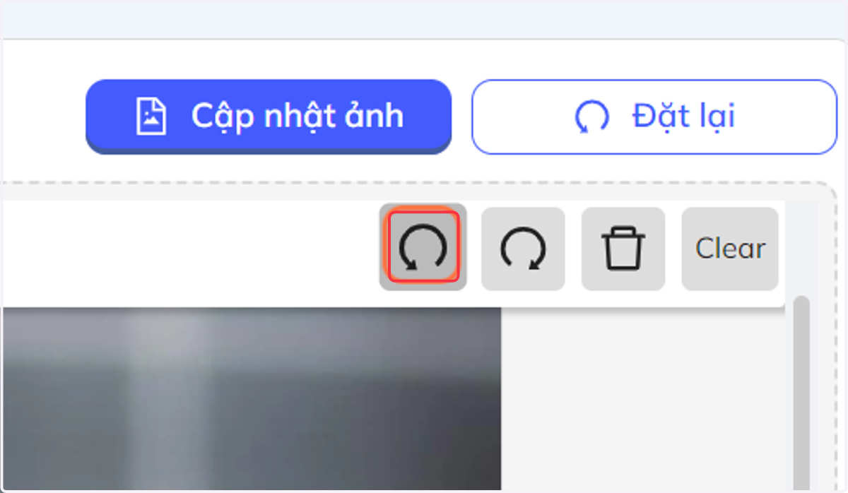 Nhấn chọn mũi tên quay về phía bên trái để quay lại bước phía trước