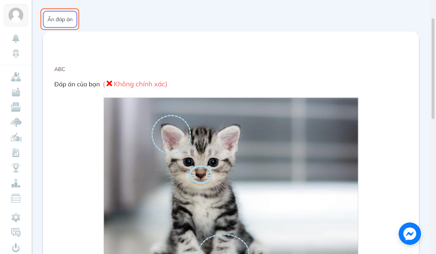 Màn hình sẽ hiện lên kết quả