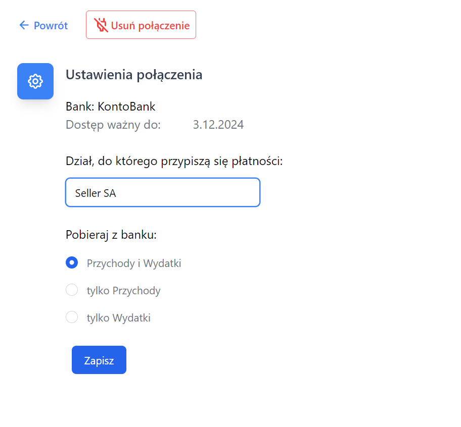 W dedykowanych polach wprowadź zmiany.