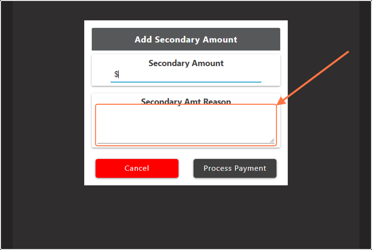 Add the reason for the payment.