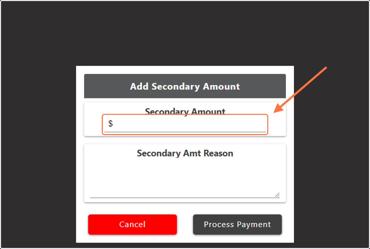 Add the dollar amount to be paid.