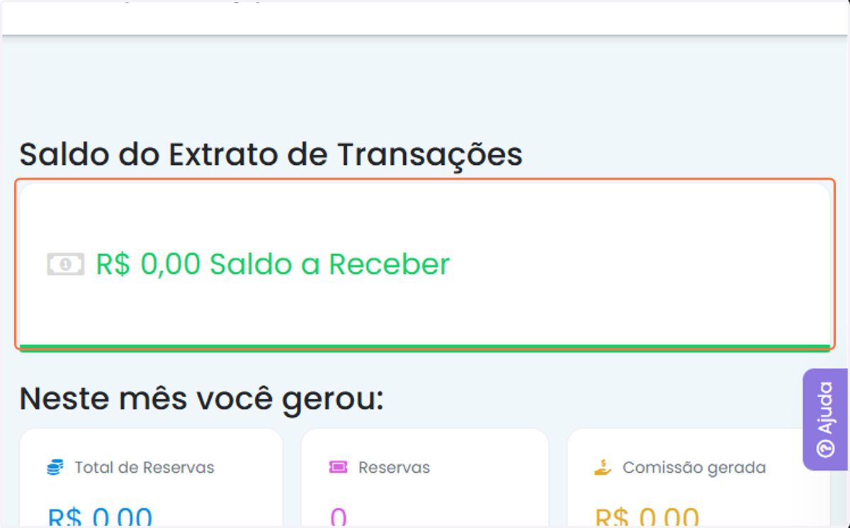 Acompanhe seu saldo a receber