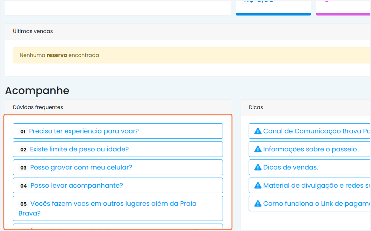 Acompanhe Dúvidas Frequentes que irão facilitar o processo de venda