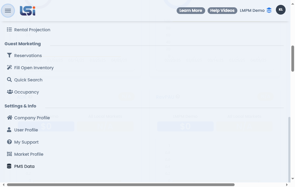 Click on PMS Data Tab