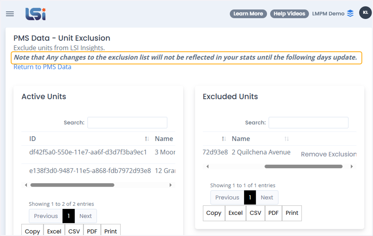 Please do note that any changes to the exclusion list will not be reflected in your stats until the following days update.