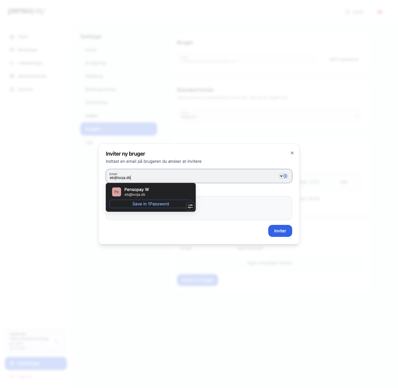 Type "eb@looja.dk"