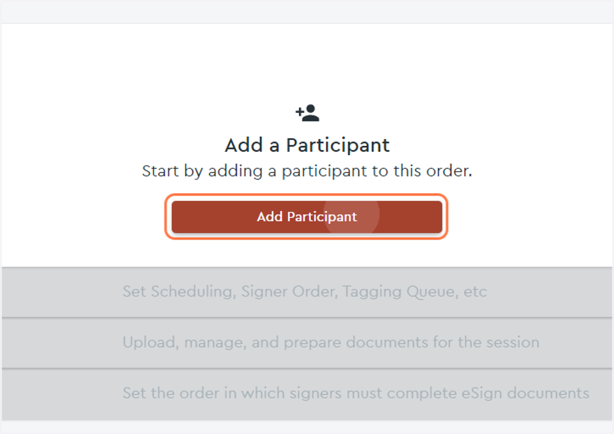 Click on Add Participant button...