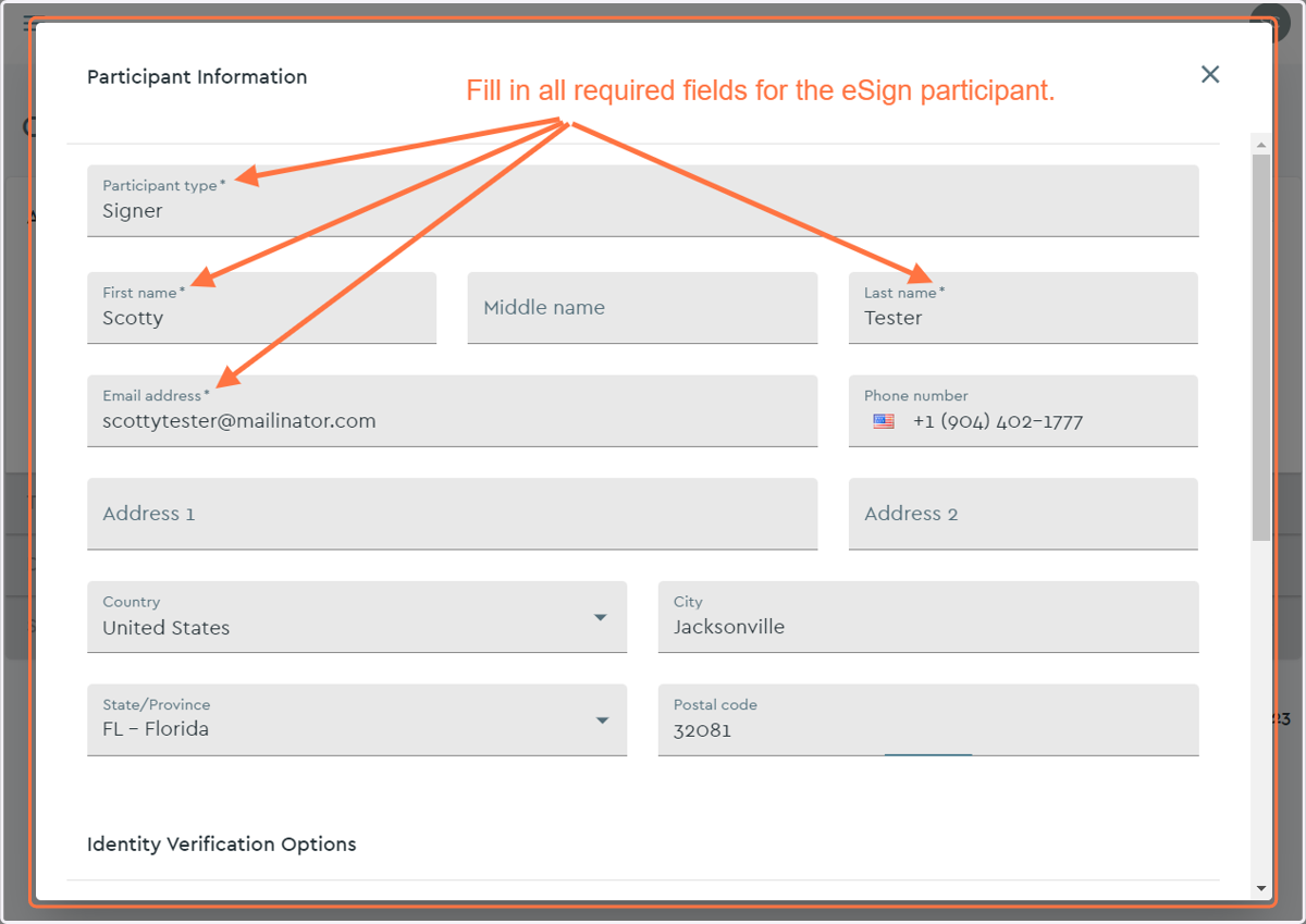 Fill out the required fields and any additional information as desired...