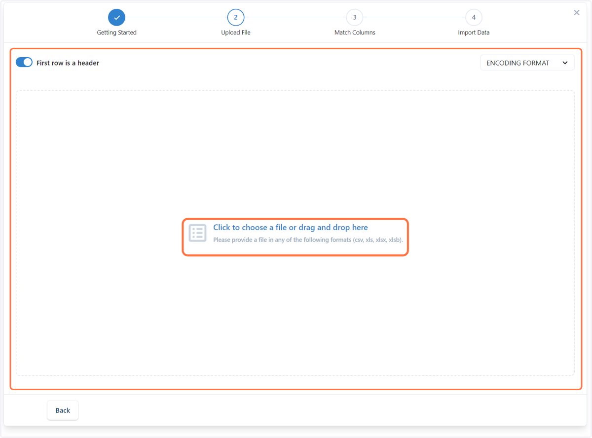 Click to choose a file or drag and drop here.