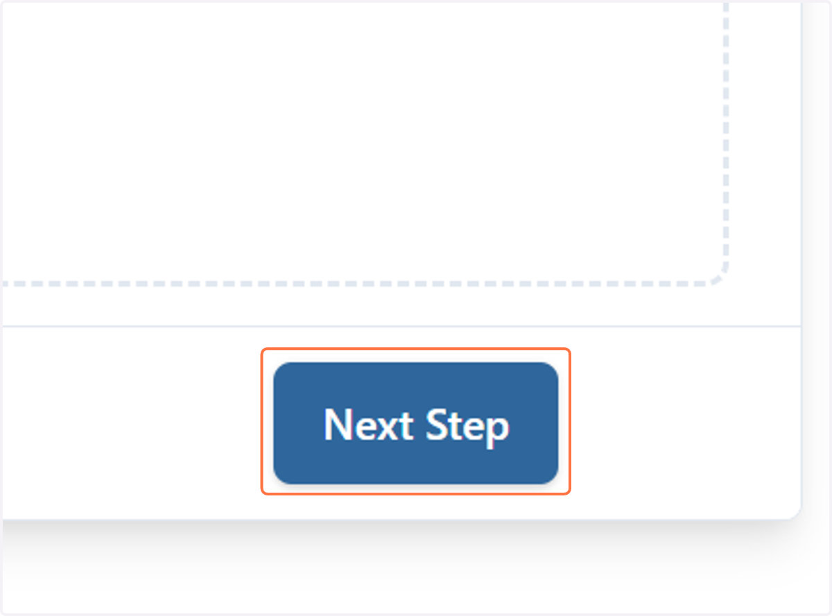 After you've added the csv file, click the next step button.