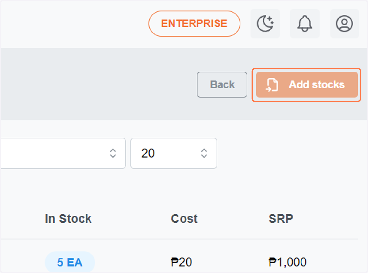 Click on Add stocks