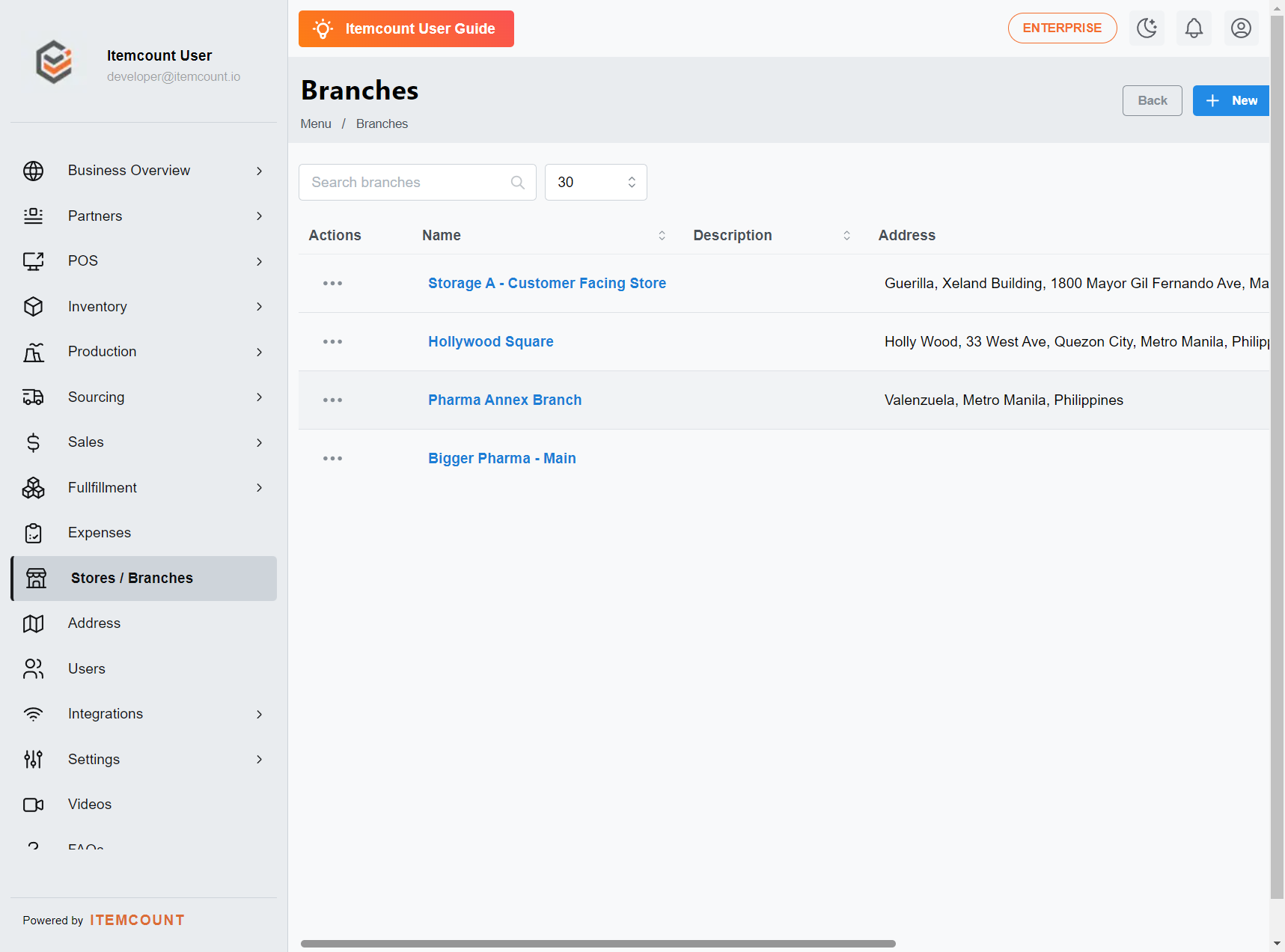 Similarly, under the inventory location, choose the store/branch where you want to add stocks.