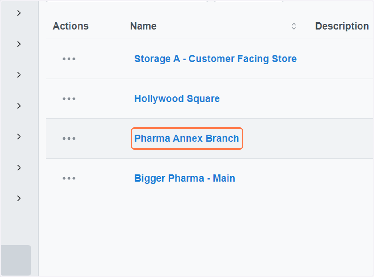 Similarly, under the inventory location, choose the store/branch where you want to add stocks.