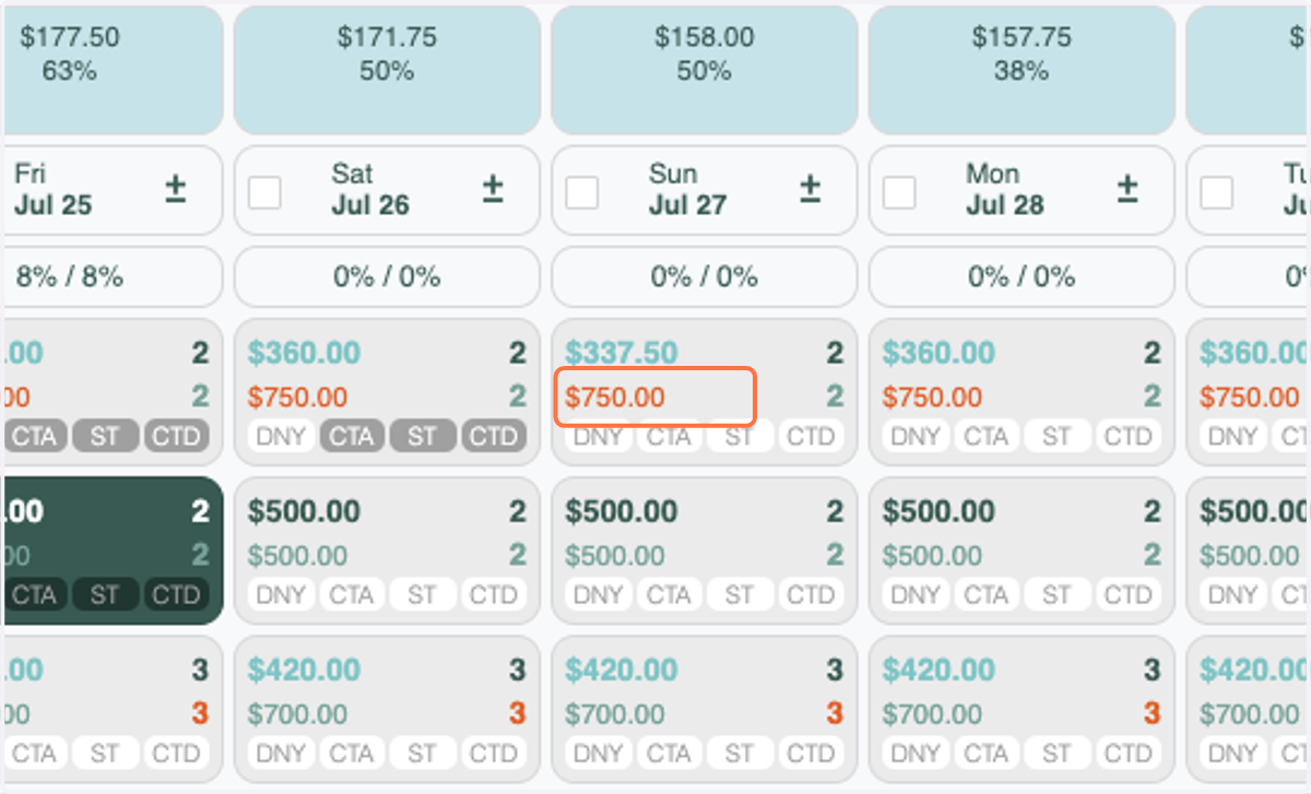 Click on the Base Rate that you would like to update