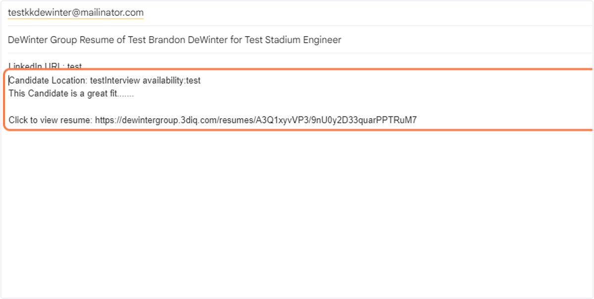 Email Delivery to Client