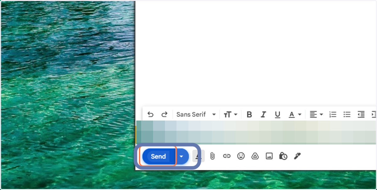 Click Send on your Email