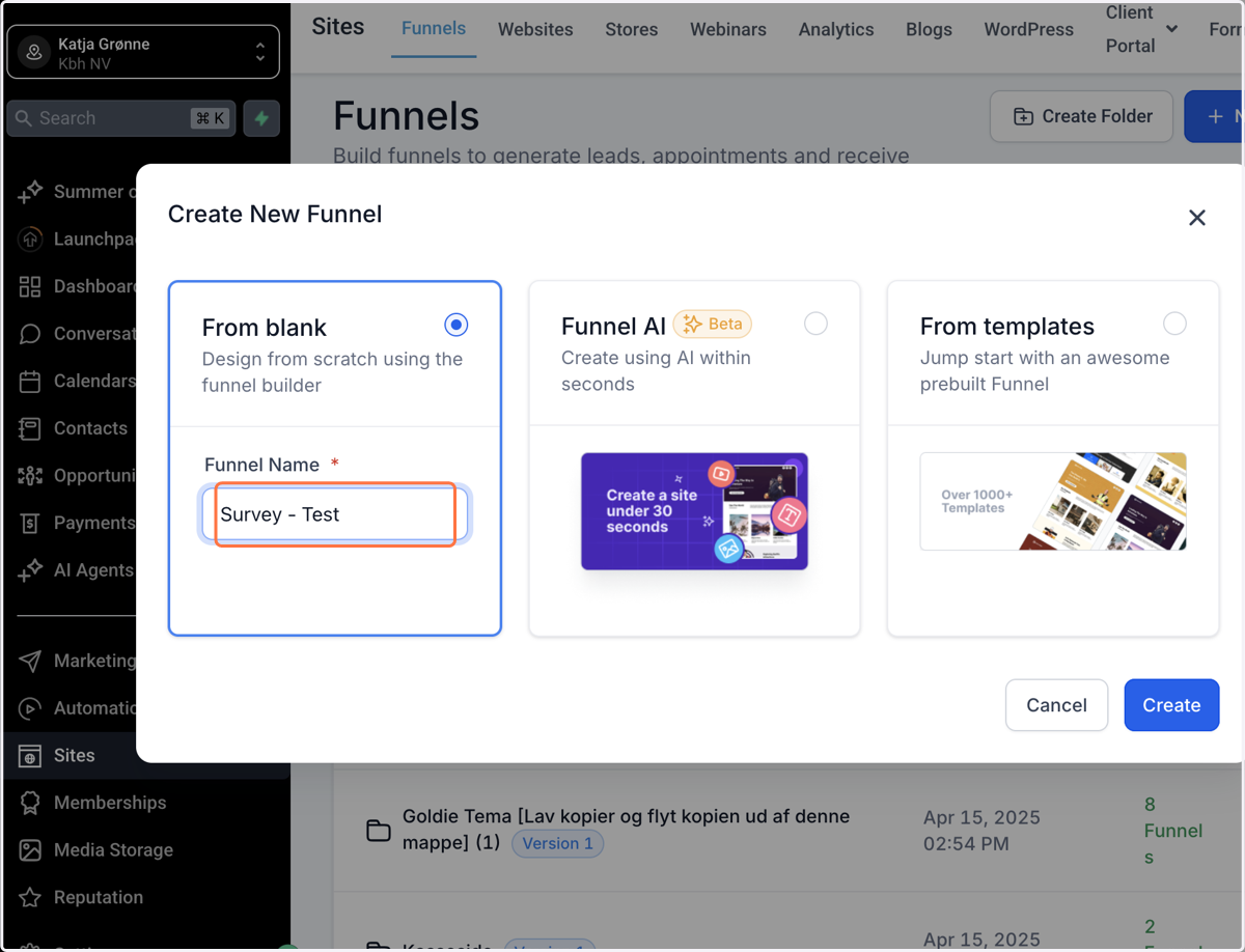 Navngiv din funnel