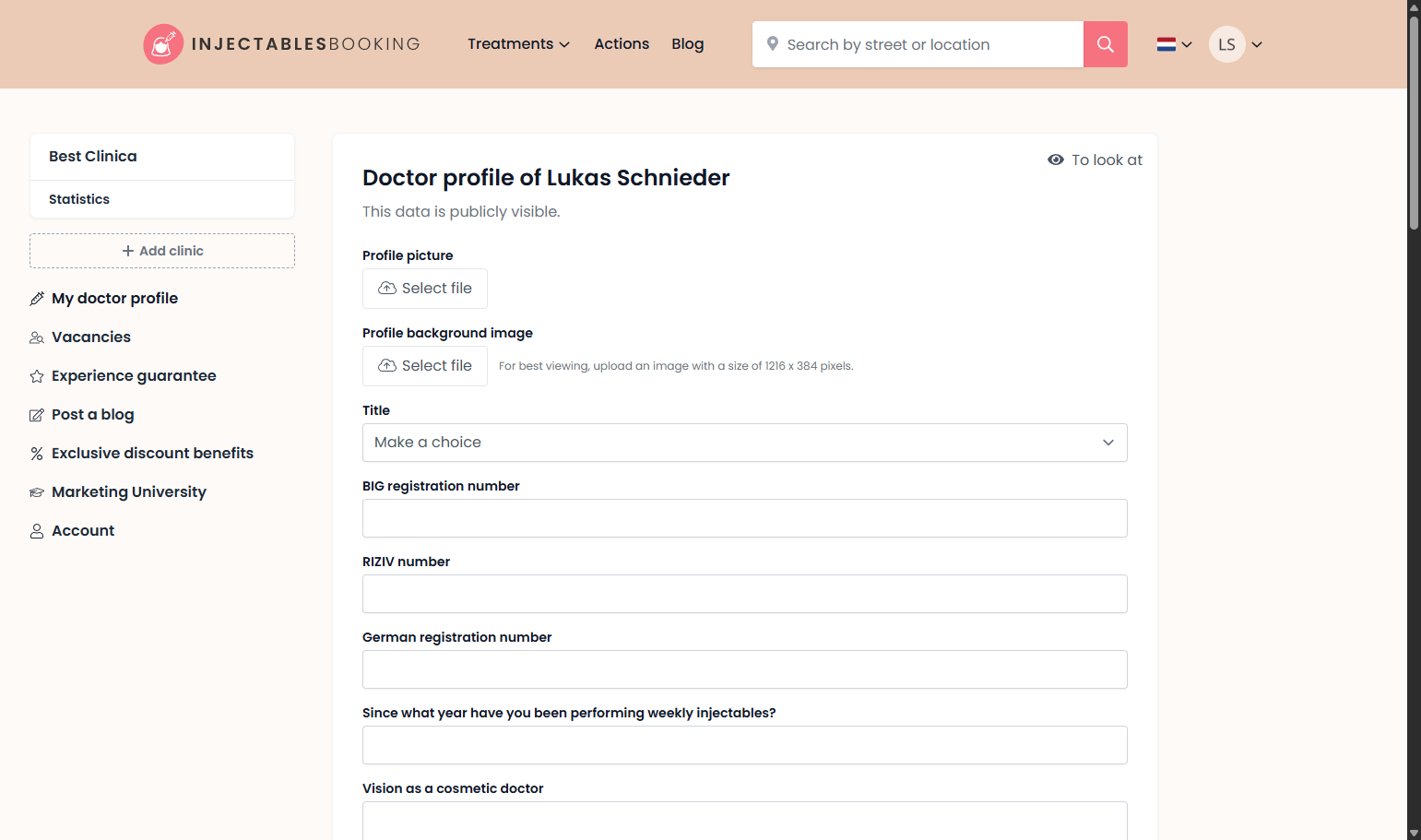 Doctor profile Artsenprofiel
