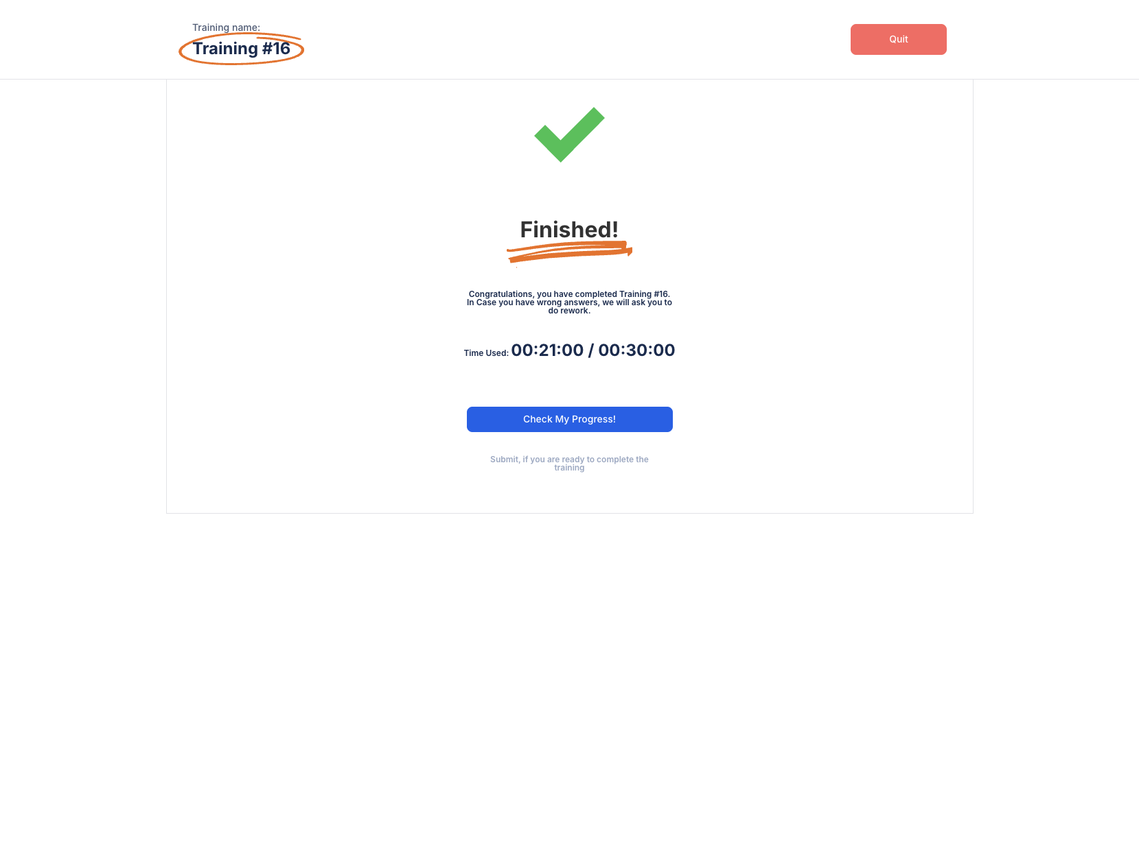 Click on Check My Progress!