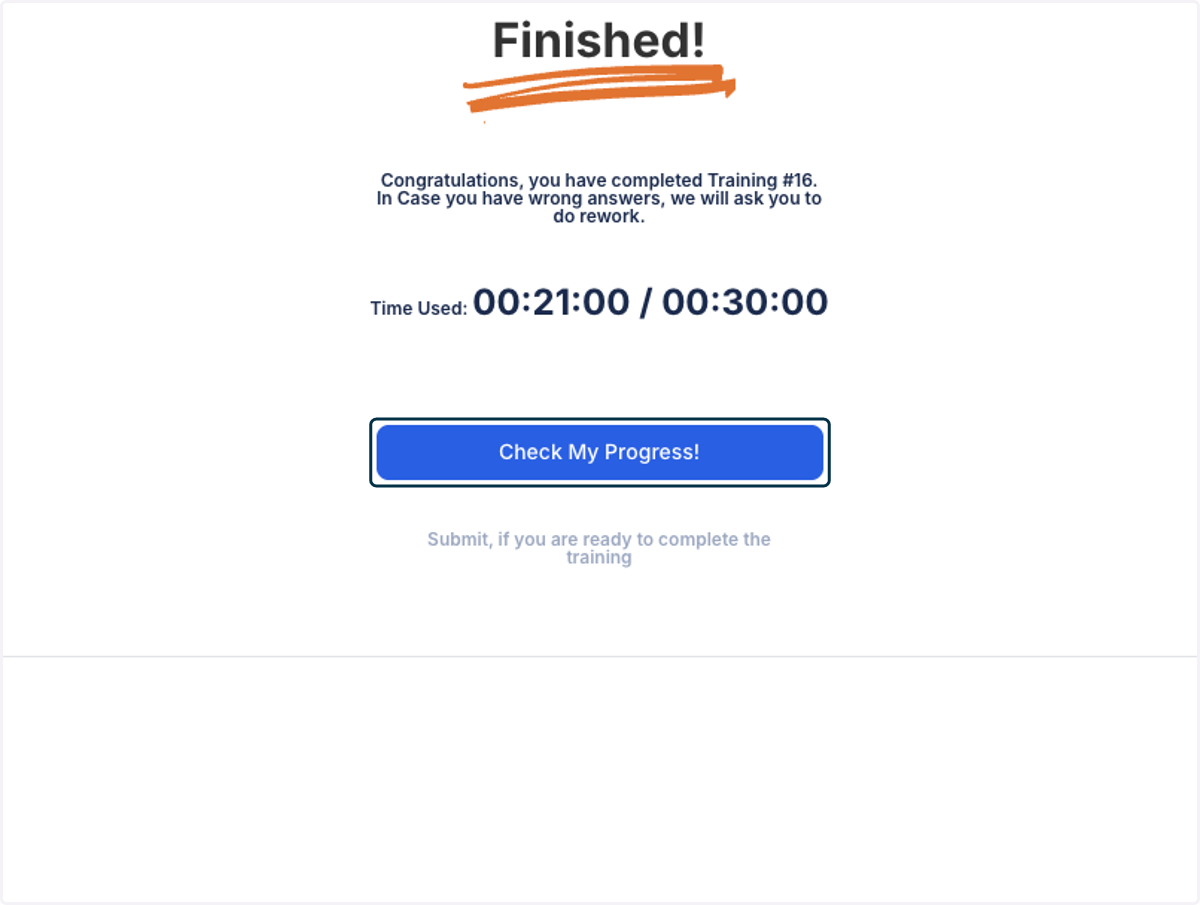 Click on Check My Progress!