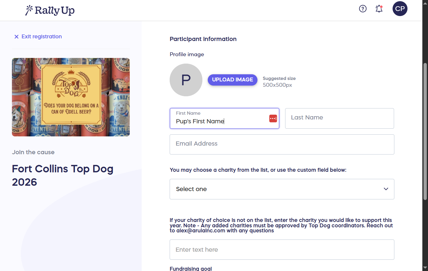 Type your dog's name