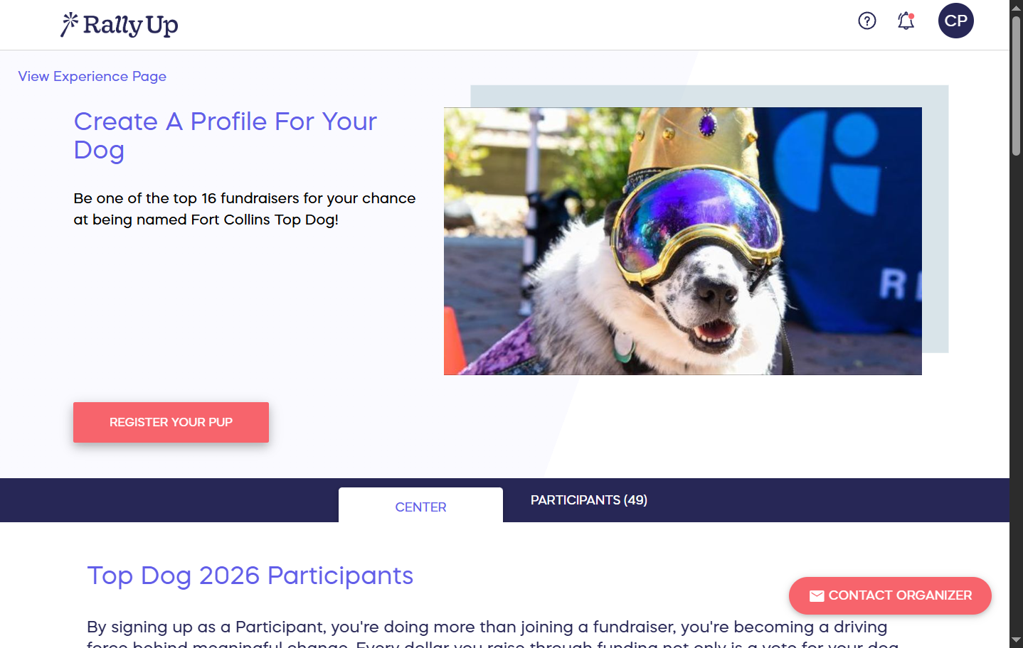 Click on REGISTER YOUR PUP