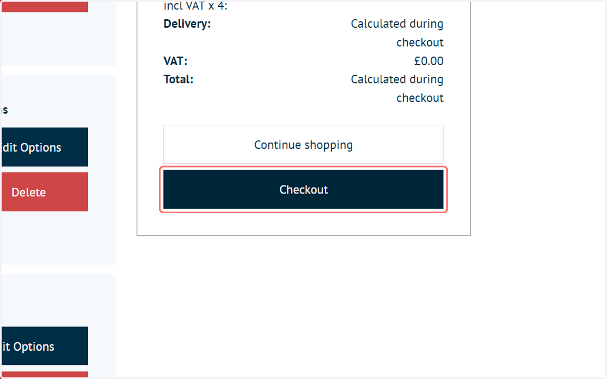 Navigate to the front end, place items into the basket and proceed through the checkout
