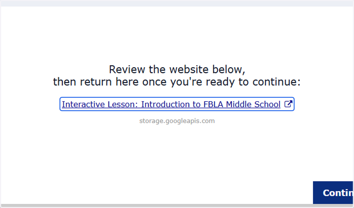 Click on the link for the Interactive Module and a new window will open to review the materials.