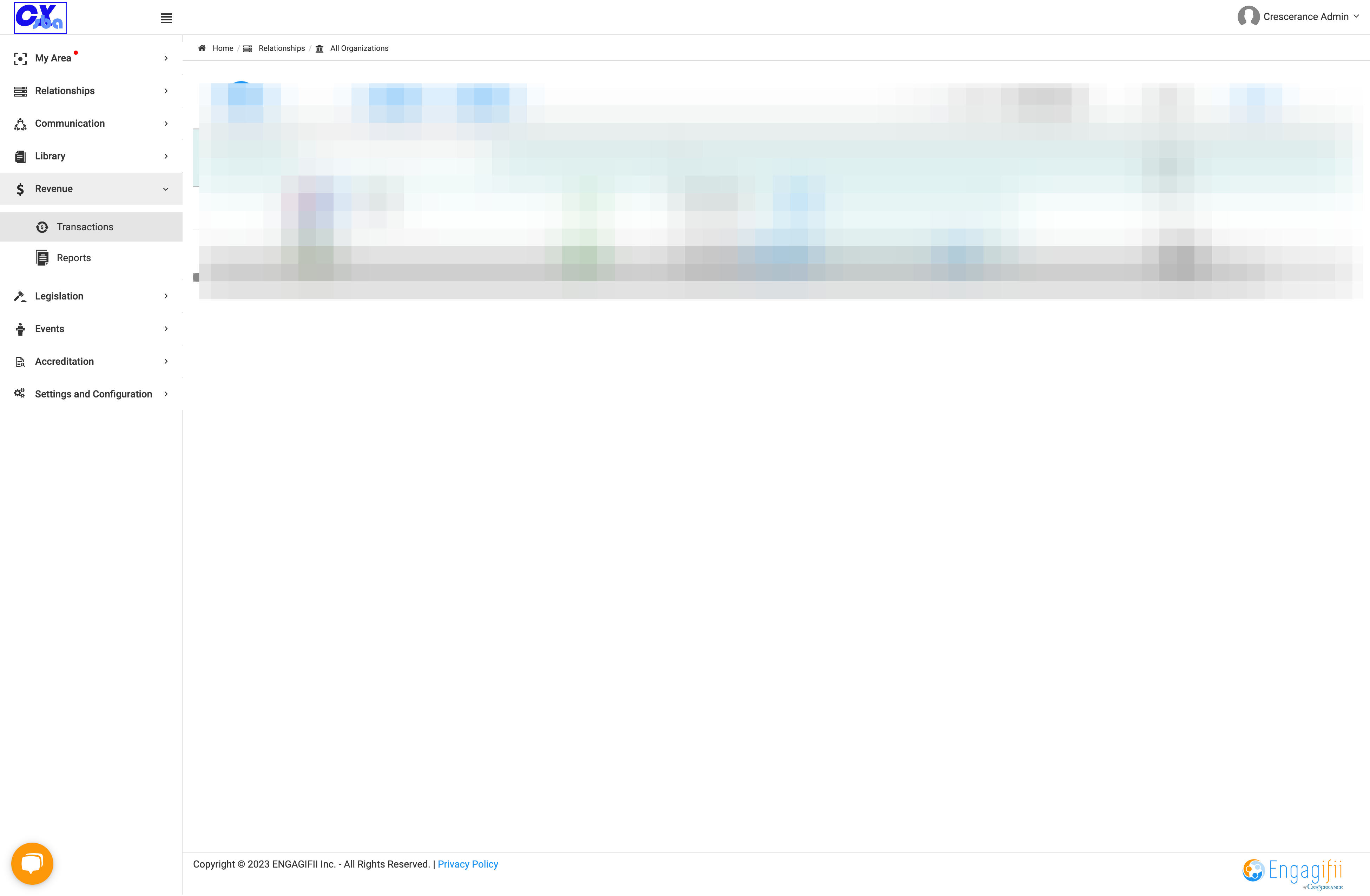 To favorite financial transactions, click on Revenue and then Transactions
