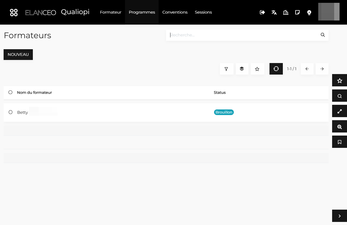 Cliquer sur Programmes